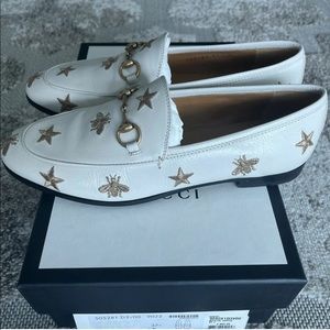 Gucci Jordaan Embroidered Stars Bees Loafer Slippers Flats